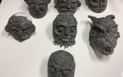 Paper Clay Greek Masks
